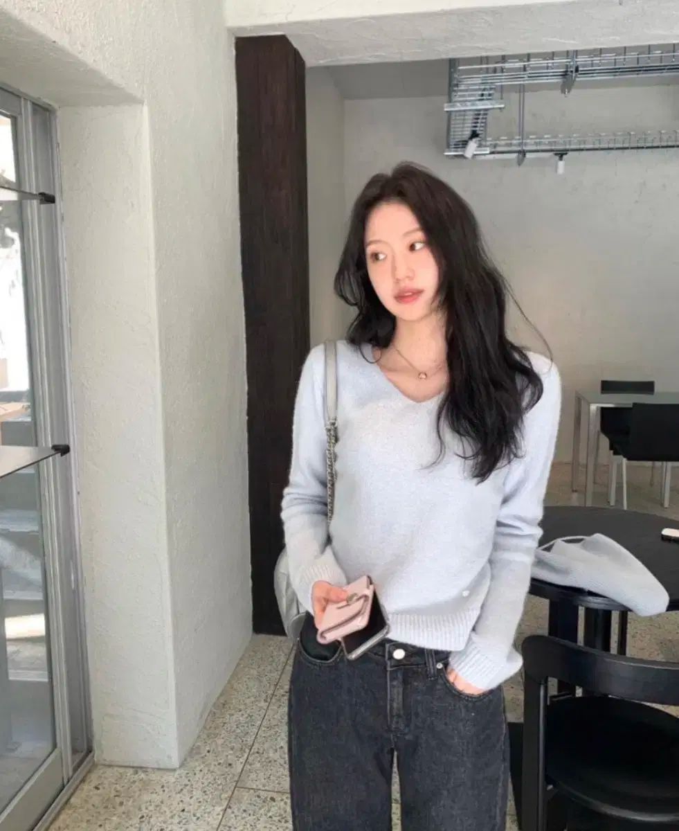 Le Plein ルプレイン ソーホー モヘア ニット クラバ セット ライトブルー