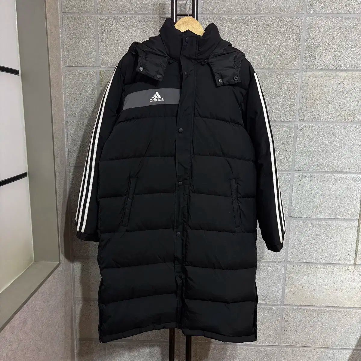 アディダス ダウンジャケット ロング丈 L np195 アウター パーカ ジャケット