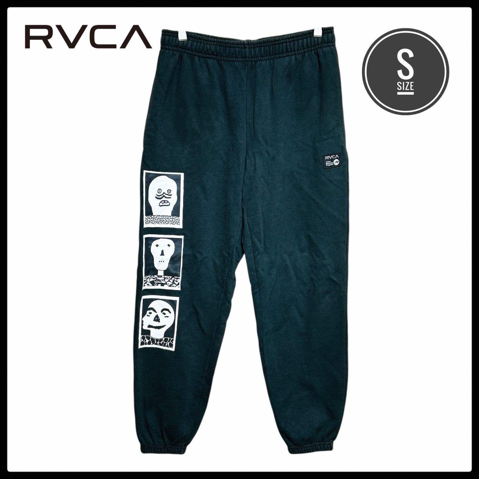 品 RVCA × Matt Leines ルーカ マット レイナス コラボ スウェット ジョガーパンツ 黒 S ユニセックス