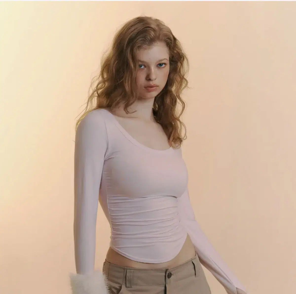 プリーズノーフォロー 25FW モモトップス 長袖 ピンク