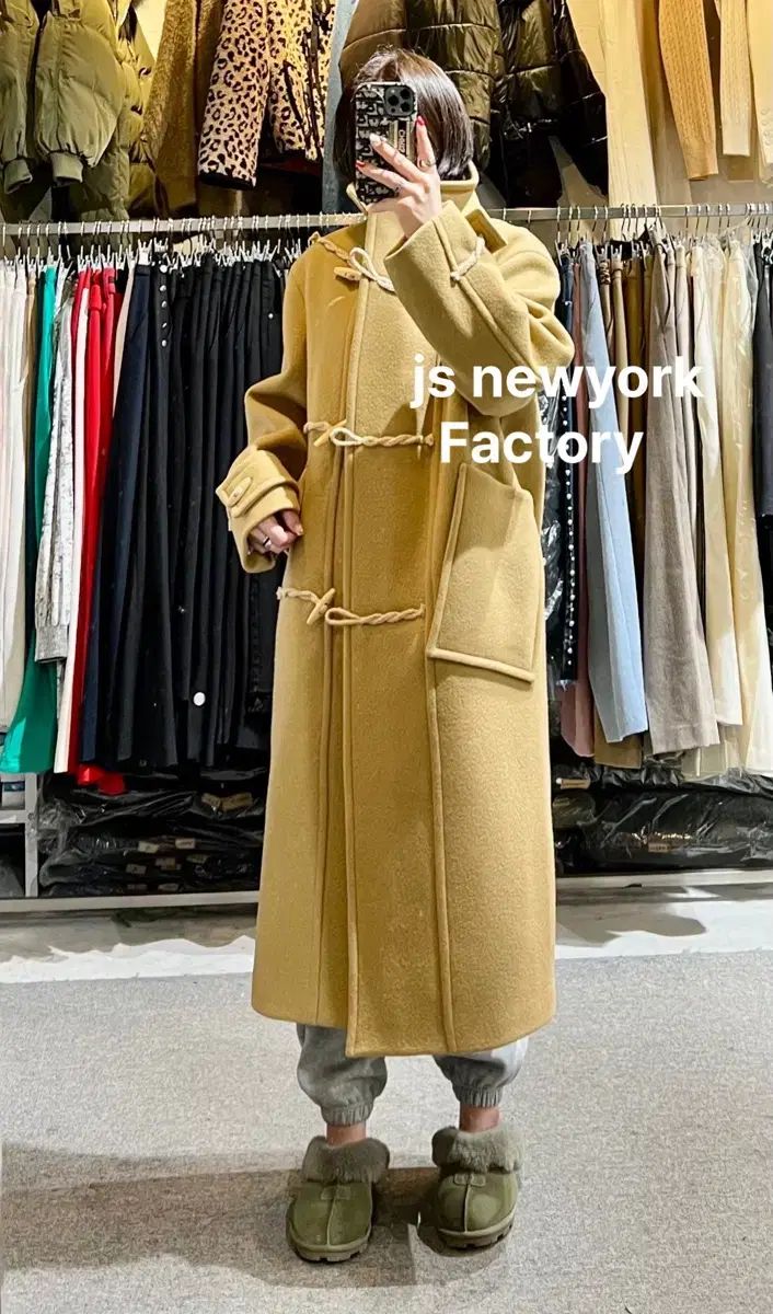 jsNEW YORKスター 当日発送 トグルボタンKARA カラ POINTウールLongロングコートc72