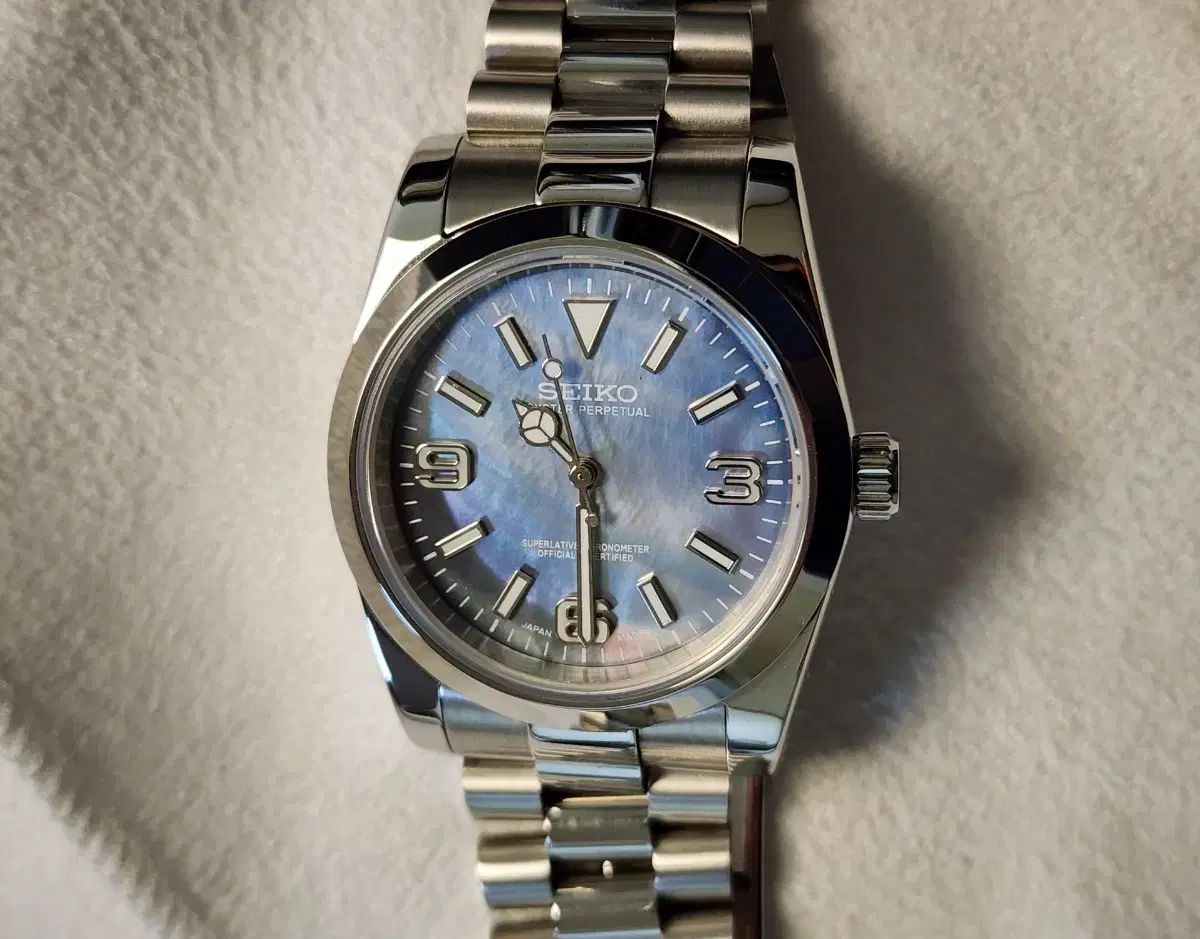 セイコー オイスター パーペチュアル デニム版 スチール 時計
