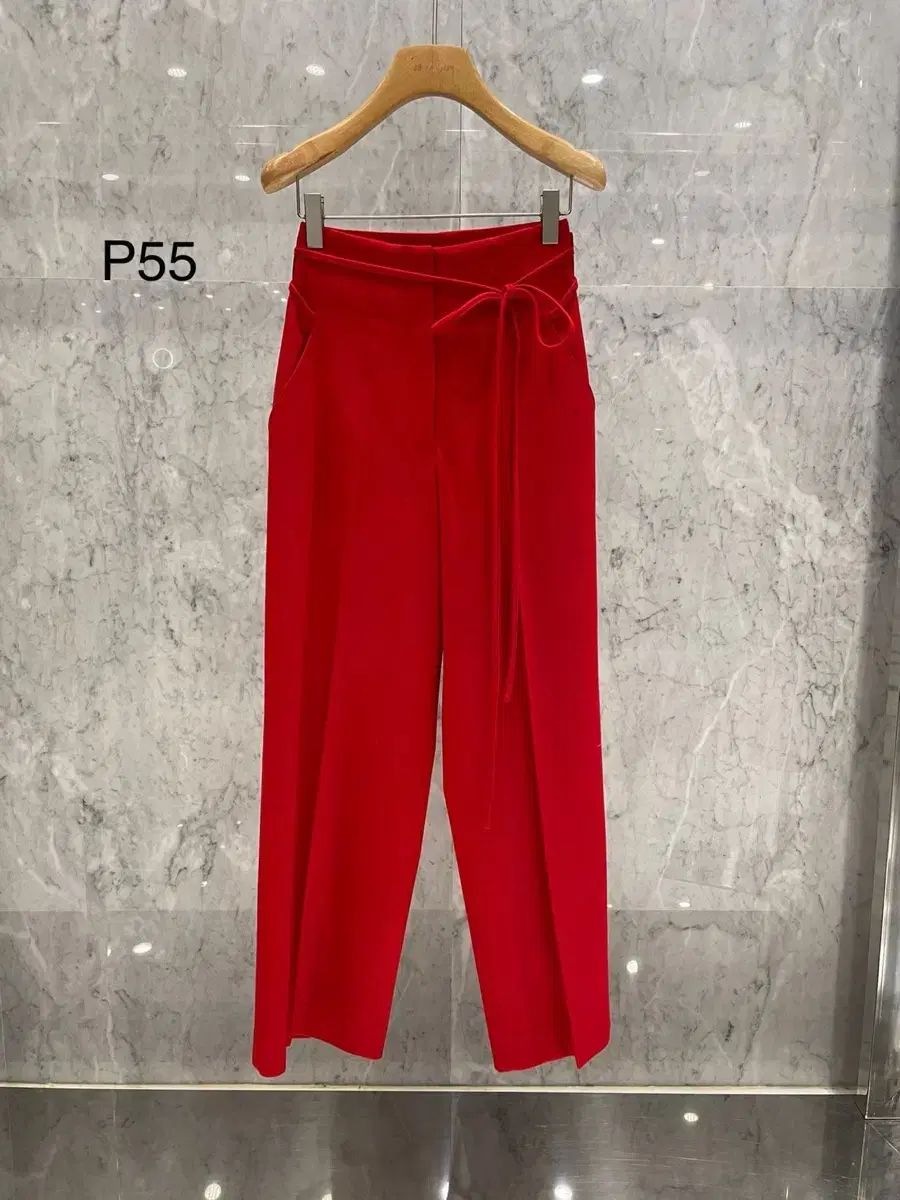 jsNEW YORKスタイル 当日発送 ハイウエスト紐ウールワイドパンツ Mサイズ The First