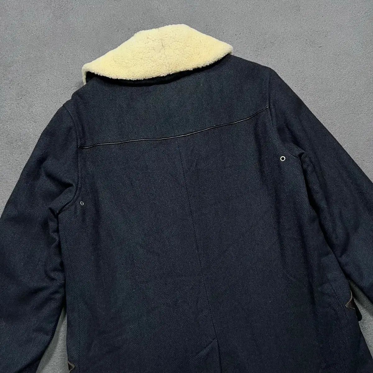 A P C ヘリンボーン シェルパ KARA カラ ウール ハーフ コート ジャケット KANDAIZUMI_COM