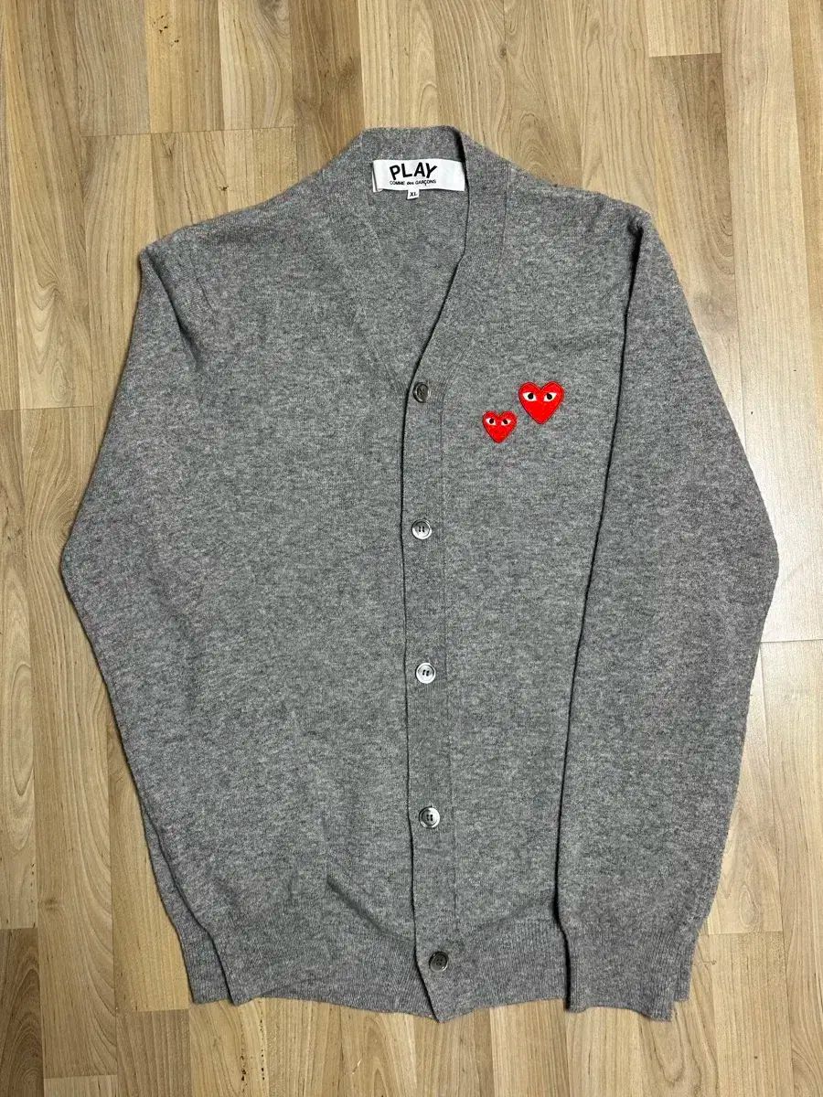 XL コム デ ギャルソン ダブルワッペン カーディガン コkün 꼼데 カーディガン
