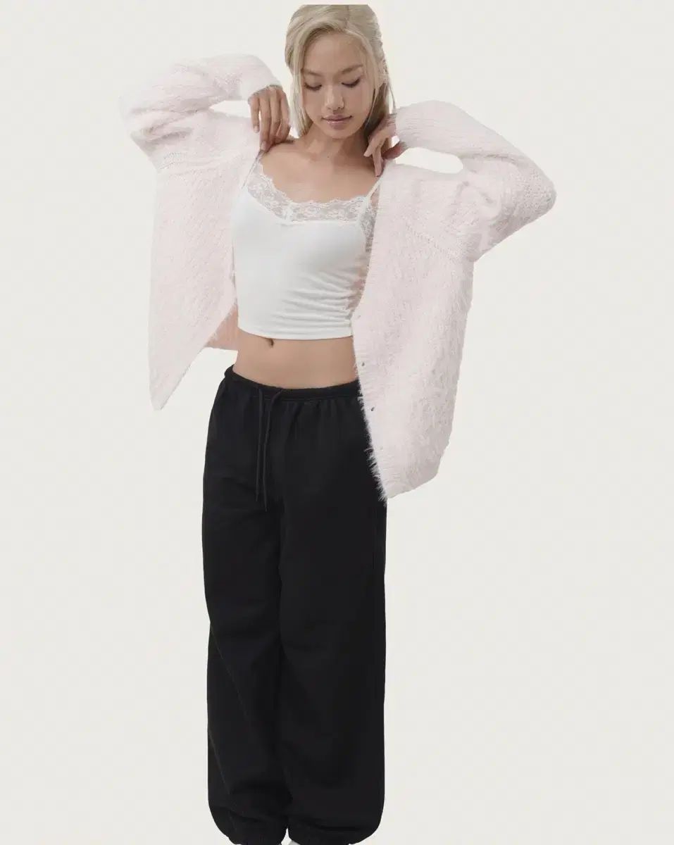 クリシアー Sugarplum hairy cardigan Baby pink