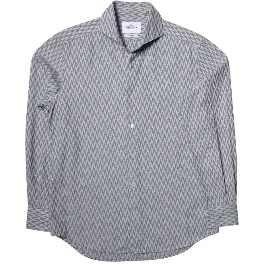 100 ジャカード パータン カットアウェー シャツ スリムフィット 583