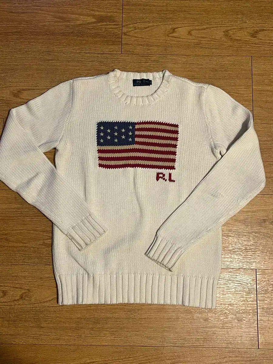 ポロ ラルフローレン 星条旗 ニット アイボリー