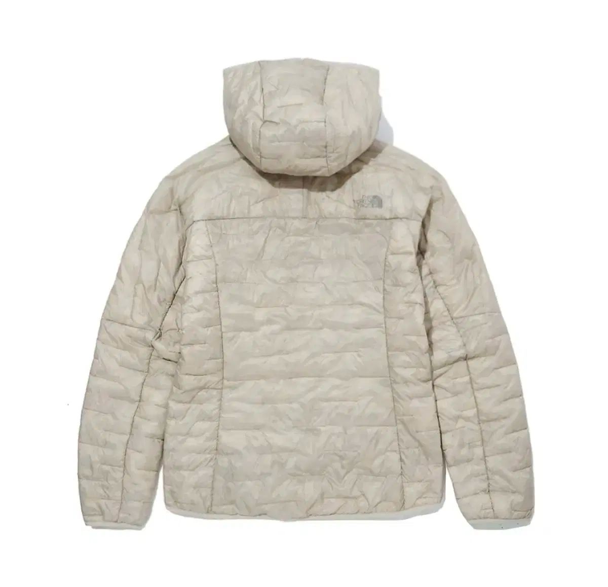 レディース XL THE NORTH FACE ザノースフェイス 엑티브 웜스 WHO フーディ ジャケット 軽量ダウン ベージュ
