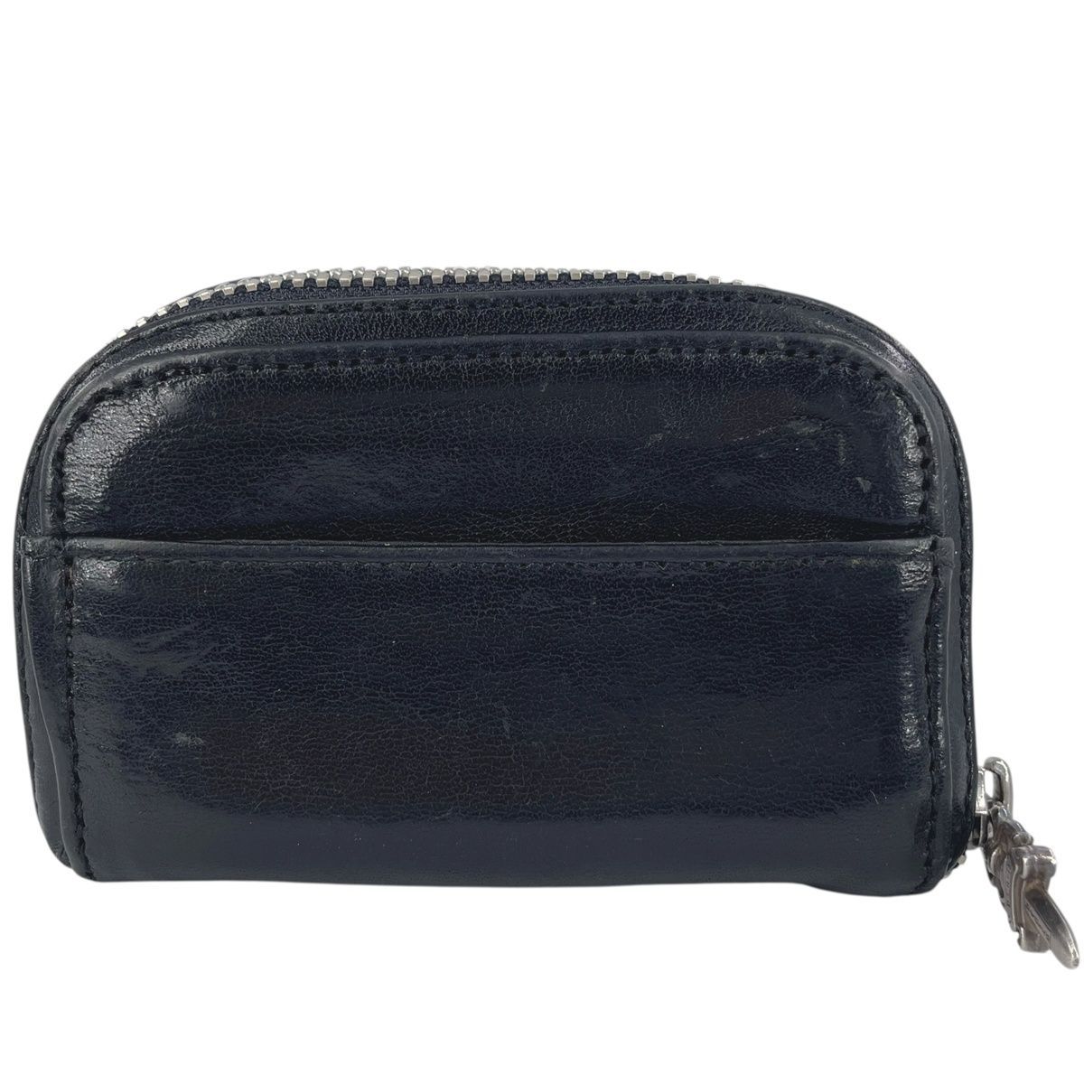 CHROME HEARTS クロムハーツ コインケース レザー ブラック シルバー ダガージップ ラウンドファスナー 小銭入れ 財布 25032942 RS