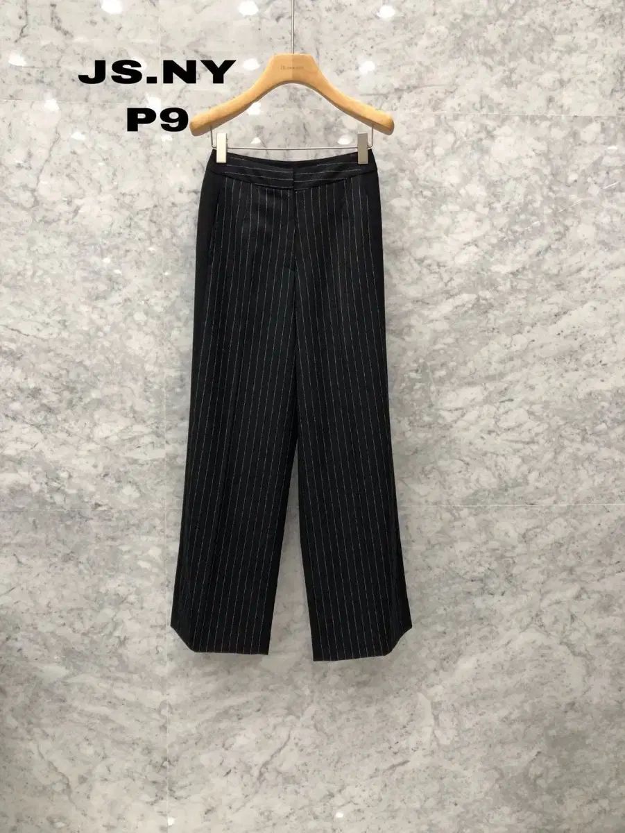 JS NEW YORK スタイル 当日発送 ストライプ バイ ウール ワイドパンツ M サイズ p9