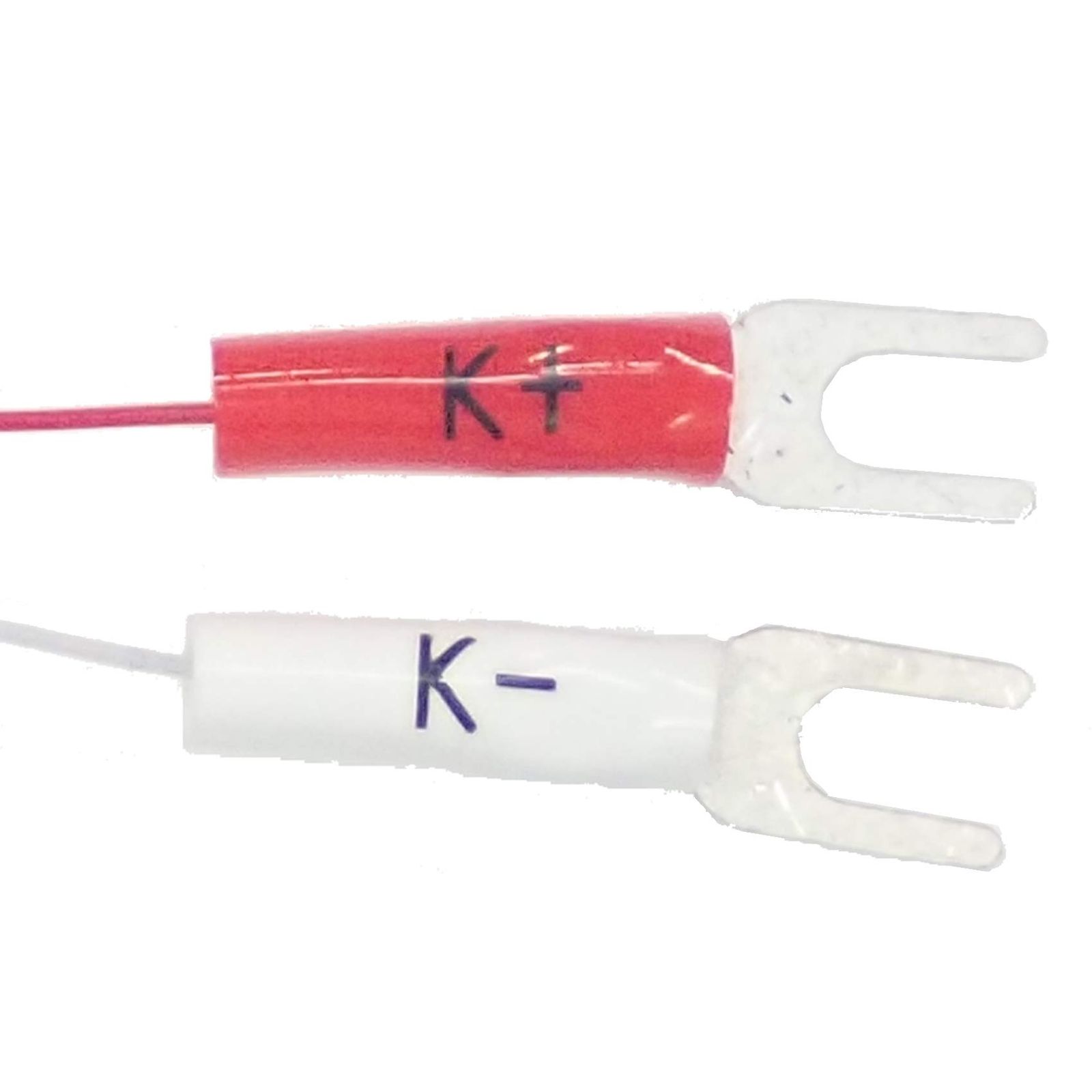 K型熱電対 テフロン被覆 FEP Y端子型 温度センサー -200℃ 200℃対応 寸法 2M 数量 5本セット