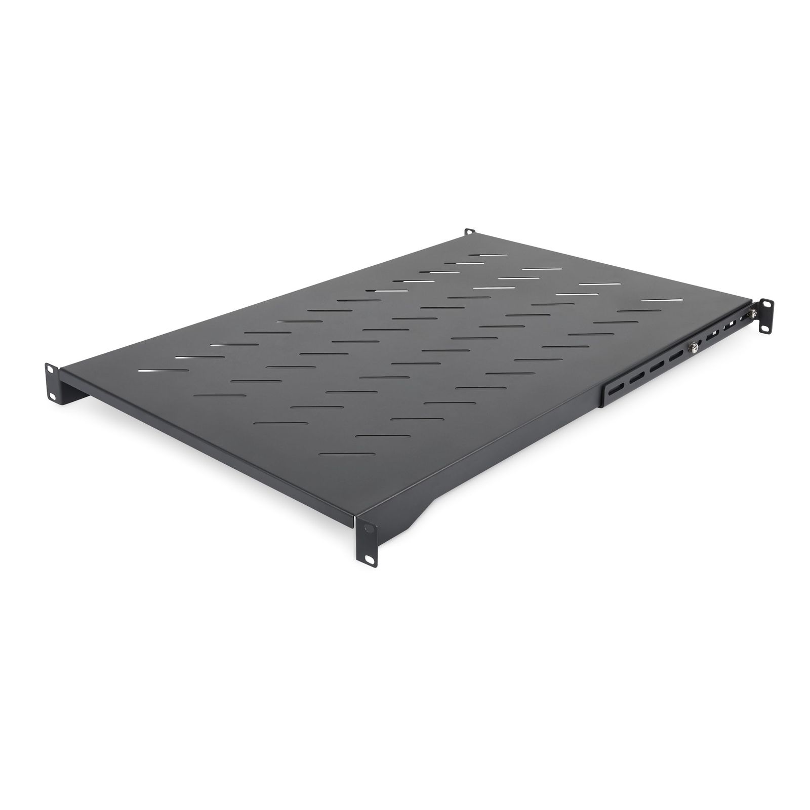 StarTech.com サーバーラック棚板 1 U 4ポスト 放熱スリット付 耐荷重68 kg 取付奥行き711～873 mm 19インチラック ラックマウントシェルフ ADJSHELFV-RACK