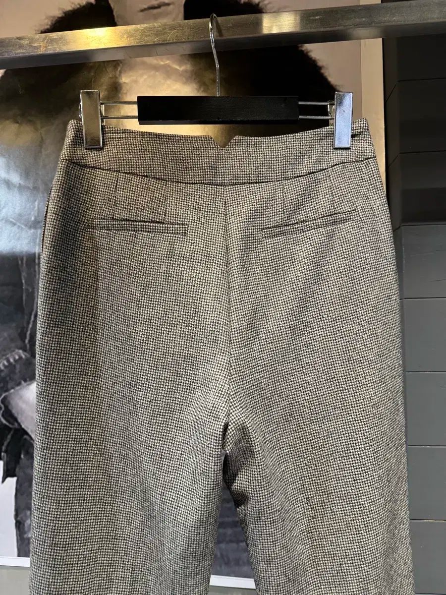 js NEW YORK スタイル 当日発送 CHECK 裾 スリット バイ 9部丈 セミ ウール ズボン DECORATOM_COM_BR