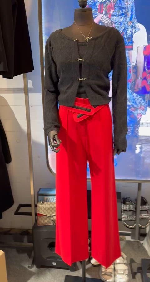 NEW YORK スタイル 当日発送 メルカリshop取引では対象外 バイ ベルト POINT ウール ワイドパンツ Sサイズ