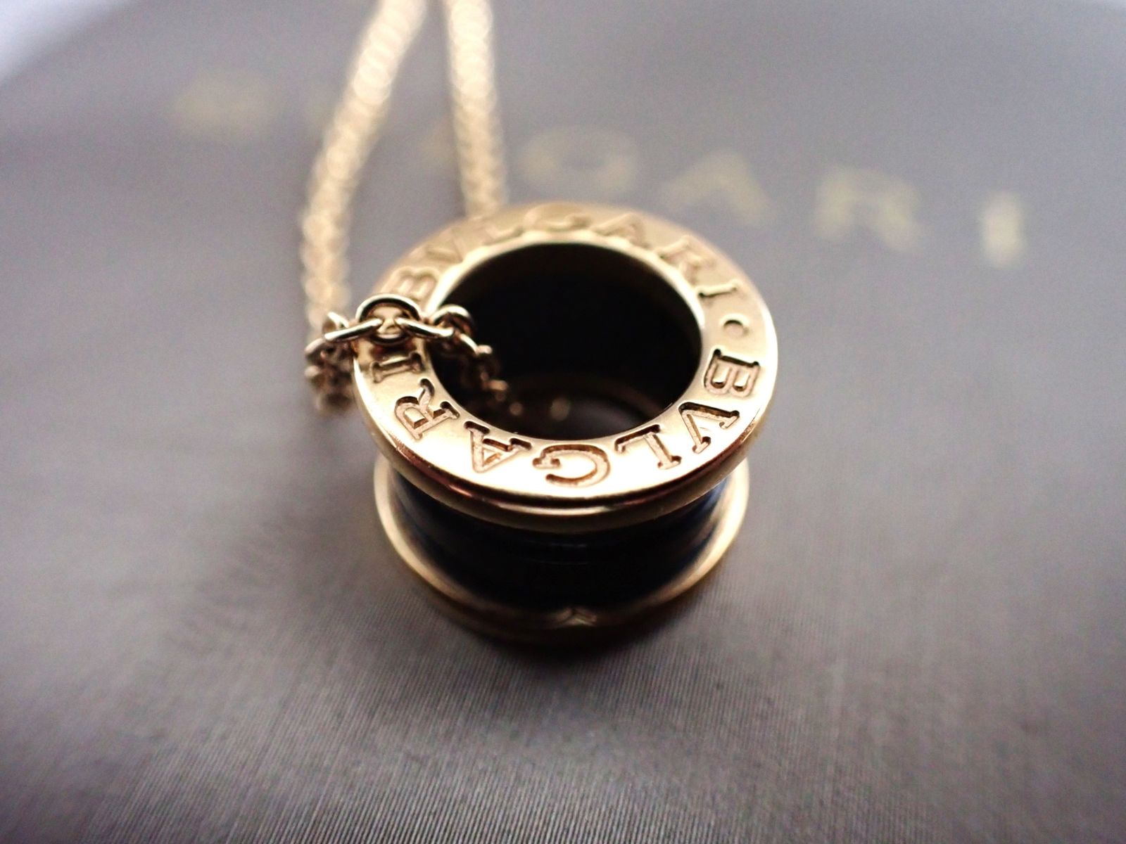BVLGARI ブルガリ B-ZERO1 ブラックセラミック ネックレス K18YG 18金 イエローゴールド 重量12.2g