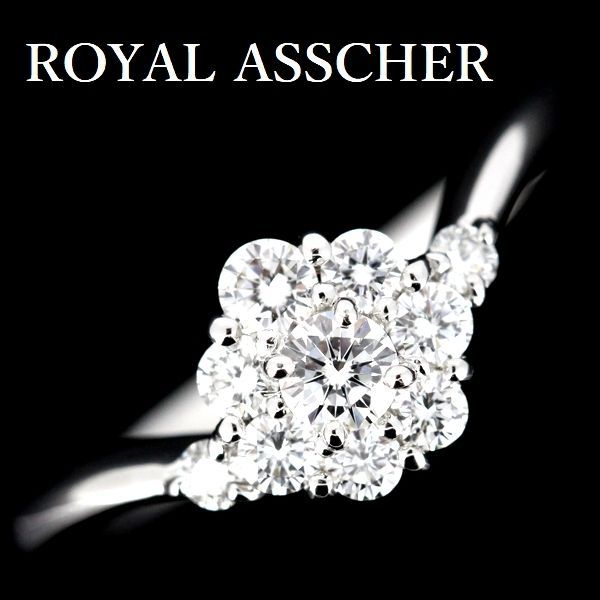 ロイヤルアッシャー ダイヤモンド 0.40ct リング Pt900