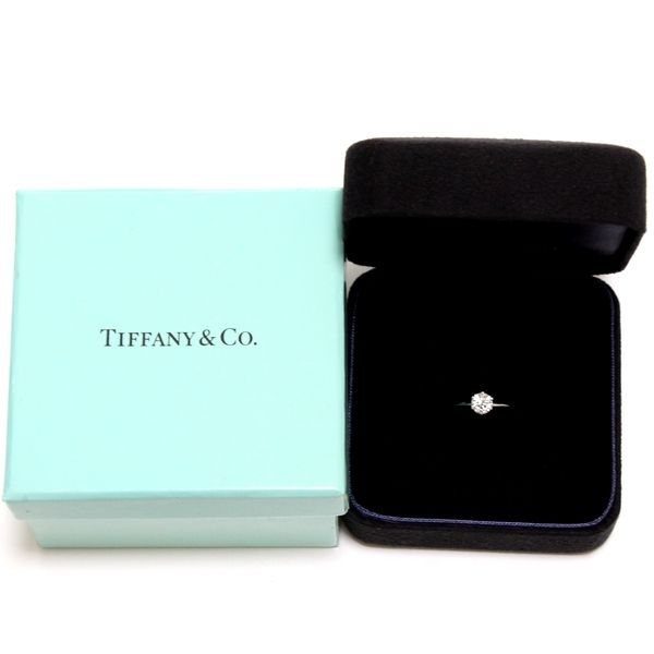 ティファニー ソリティア 0.58ct ダイヤモンド リング G-VS1 Pt950 FORTGASGNV_COM_BR