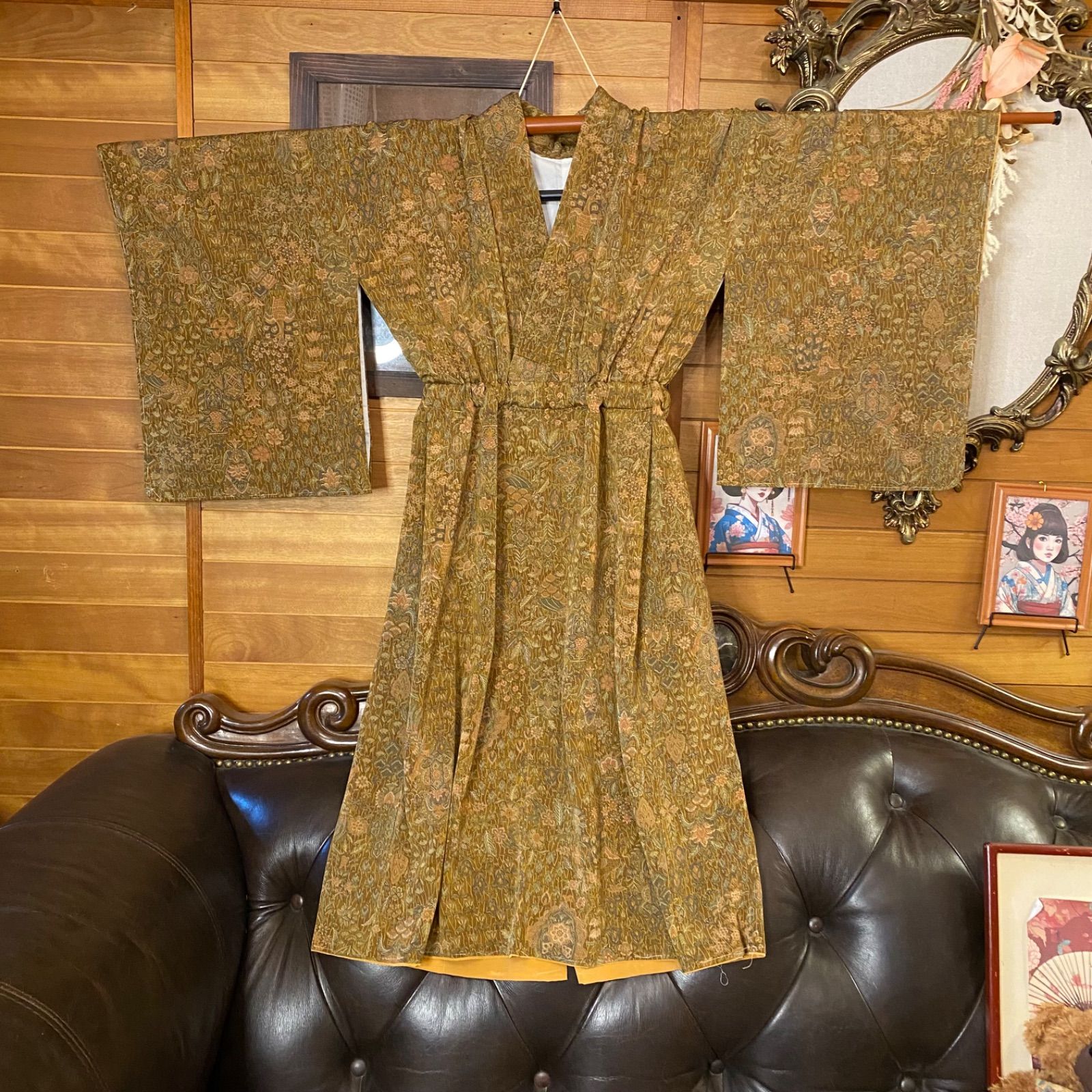 名古屋帯サッシュベルト付き 和洋折衷