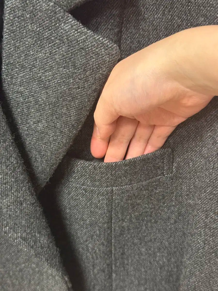 ウール混 袖 ピンタック キルティング ジャケット