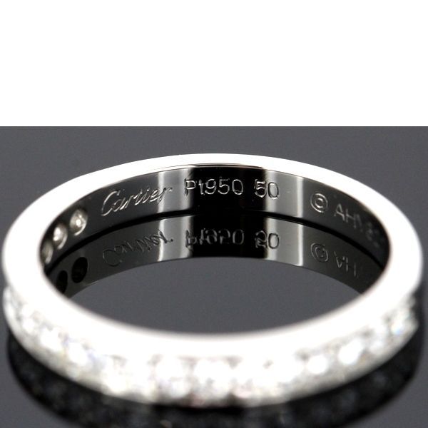 カルティエ ハーフエタニティー ダイヤモンド リング Pt950 ♯50 FORTGASGNV_COM_BR