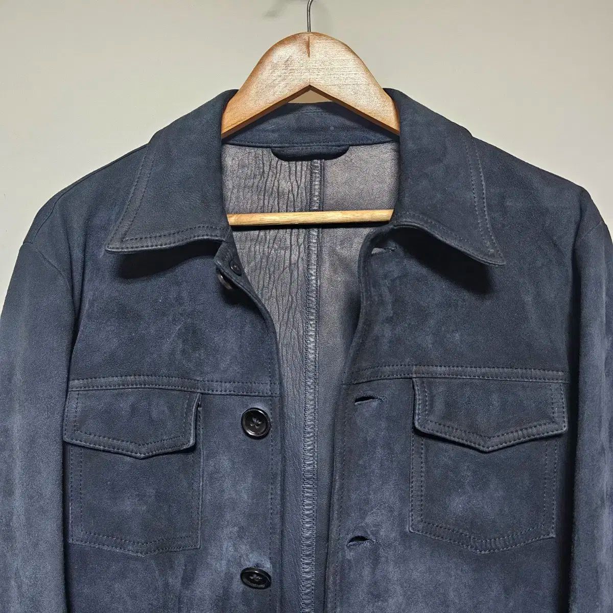 モンテドロ スロウェア ラムスキン スウェード トラッカー ジャケット 48 サイズ