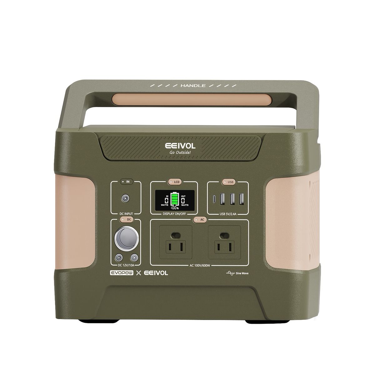 大容量515Wh 高耐久 ポータブル電源 600W リン酸鉄リチウムバッテリー 3000回充放電 PSE認証 BMS保護 ソーラー充電対応 LEDライト付き 家庭用 キャンプ 防災