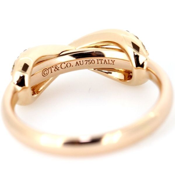 ティファニー インフィニティ ダイヤモンド リング K18PG 6.5号