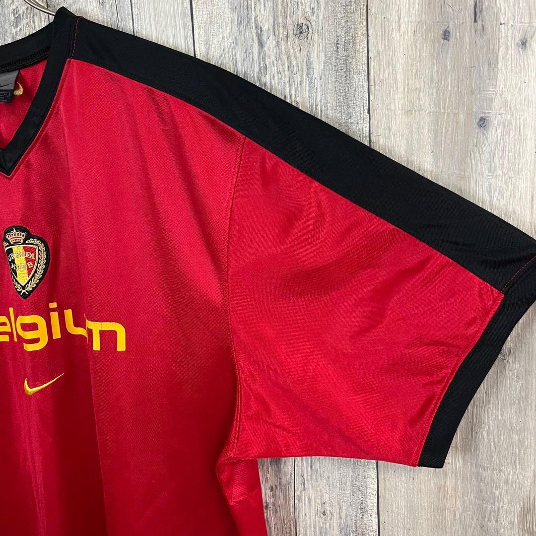 NIKE ナイキ ベルギー代表 サッカー 半袖ユニフォーム 刺繍ロゴ レッド