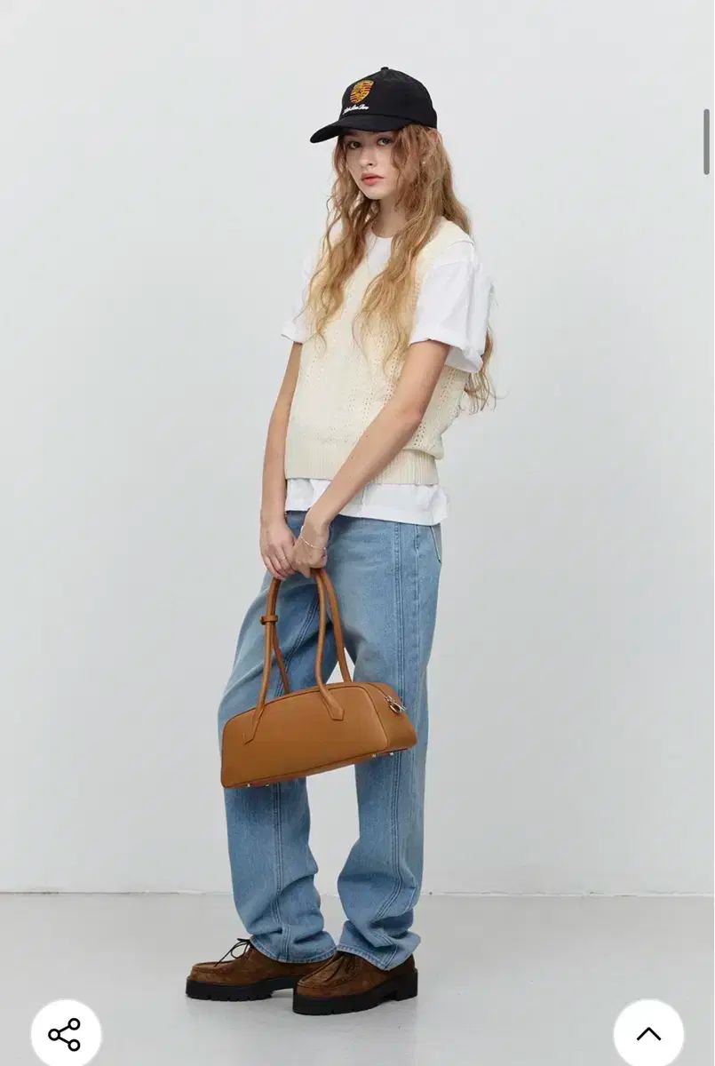 ダンスト バゲット ショルダーバッグ キャメル