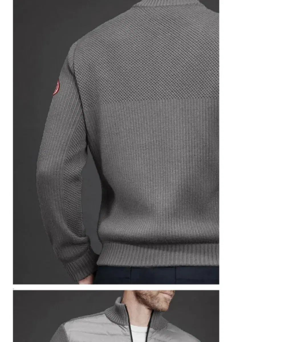 カナダグース ハイブリッド ニットダウン ジャケット アイアン グレー KANDAIZUMI_COM