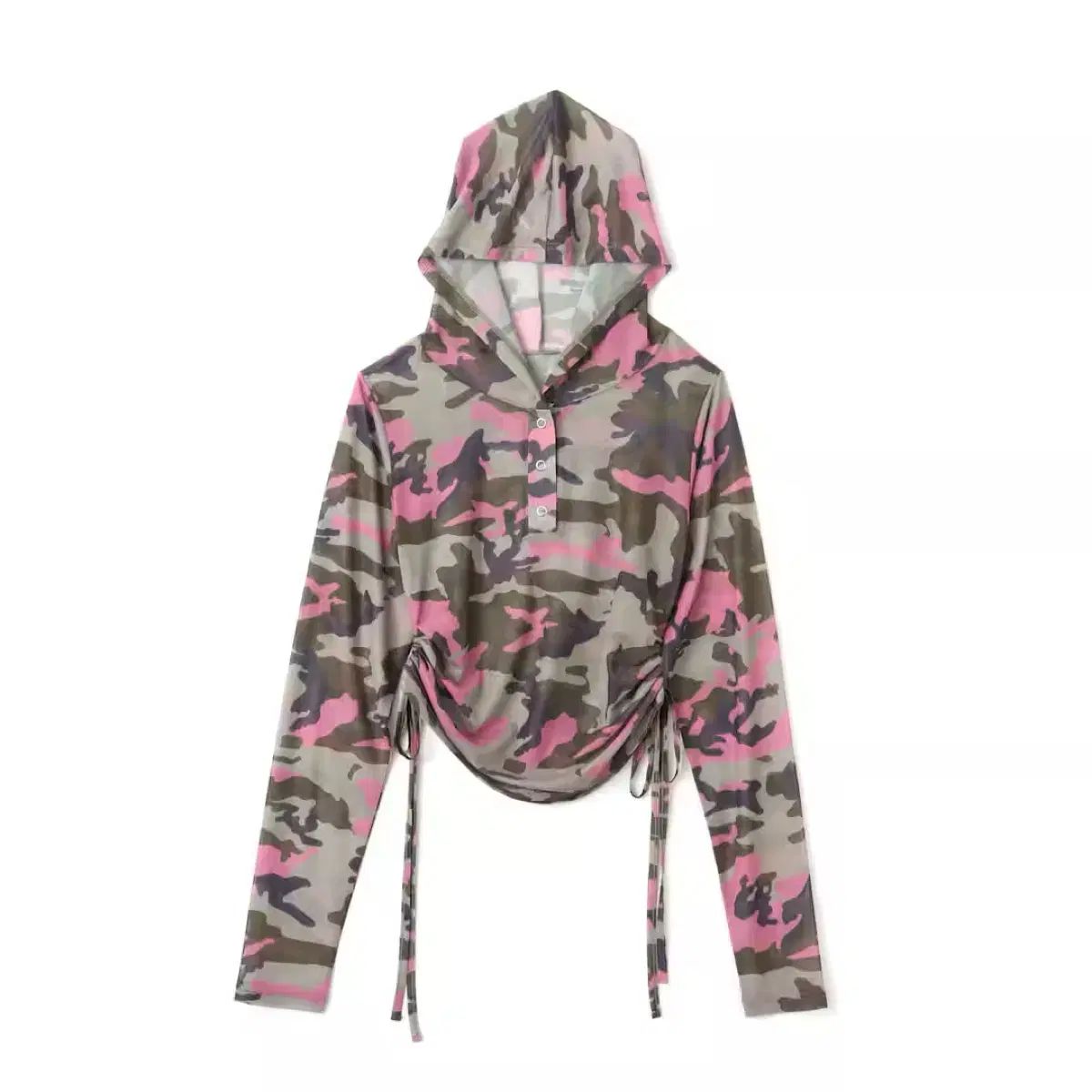 atmos pink シースルーフーディー CAMOUFLAGE