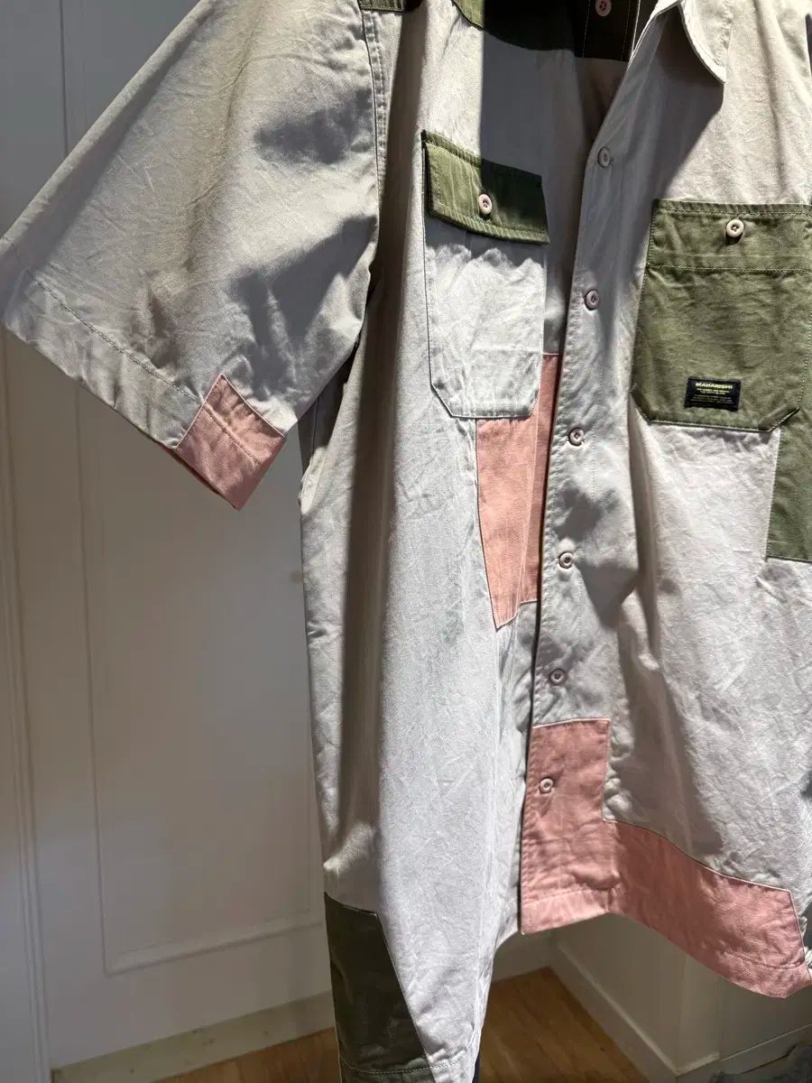 パッチワークシャツ タグx