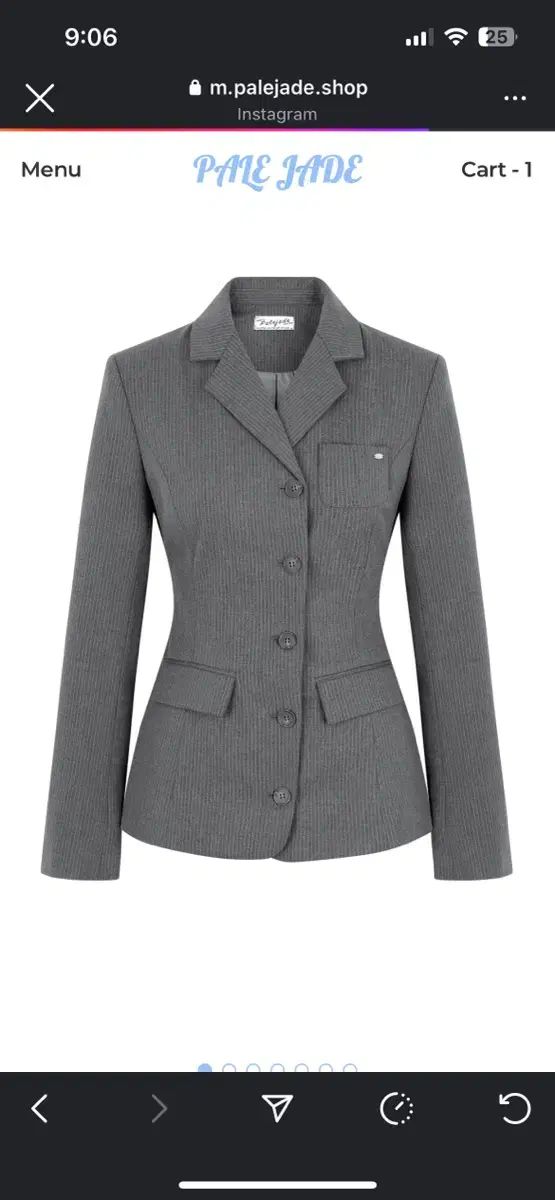 ペイルジェイド ストライプ セットアップ チャコール 月曜まで