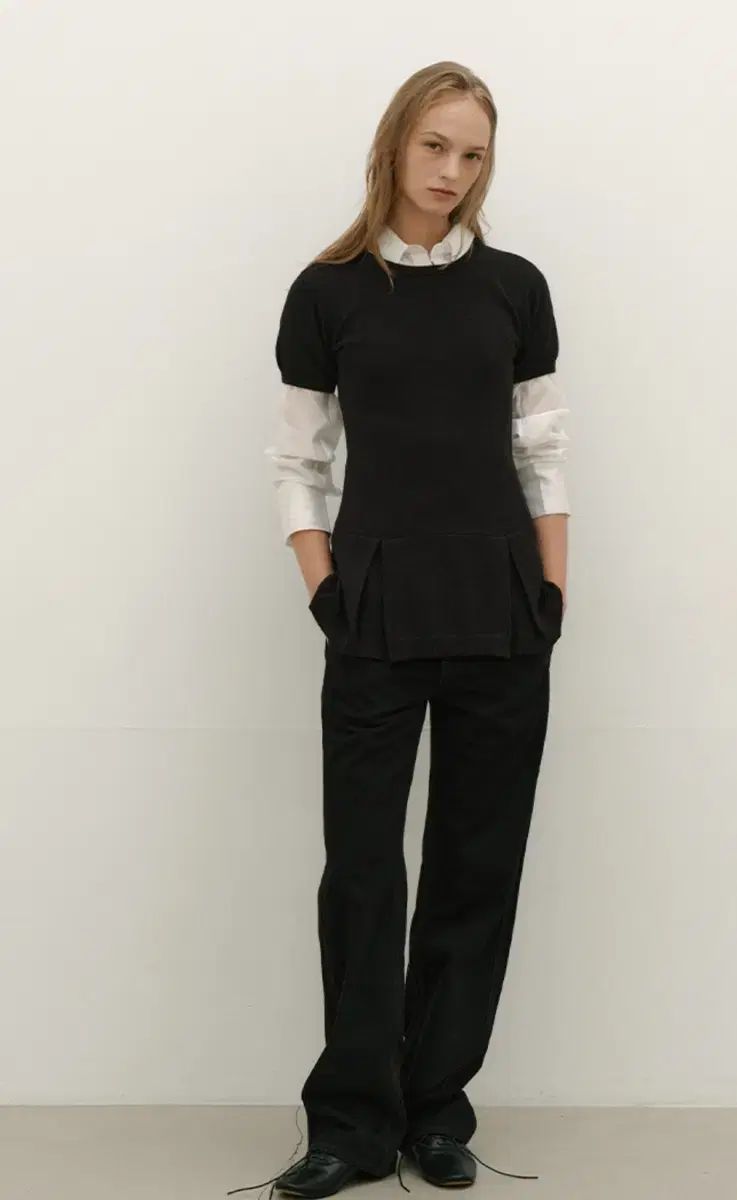 ロウタイド SILKY BUTTON WRAP SHIRT WHITE