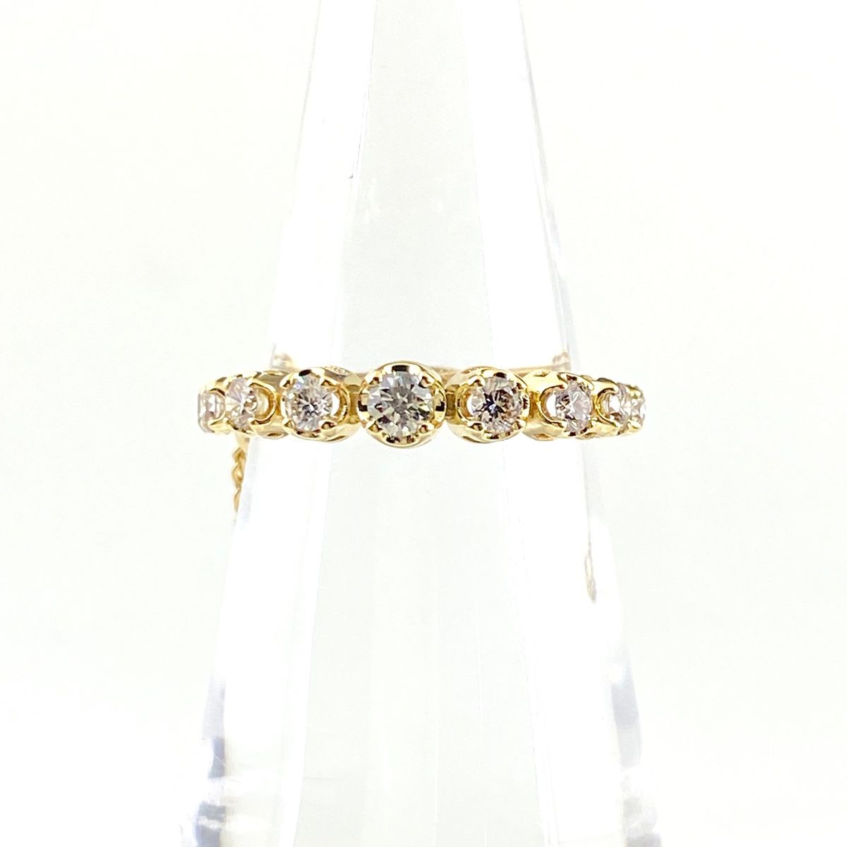 メレダイヤ デザインリング YG イエローゴールド 指輪 リング 23号 K18 ダイヤモンド メンズ