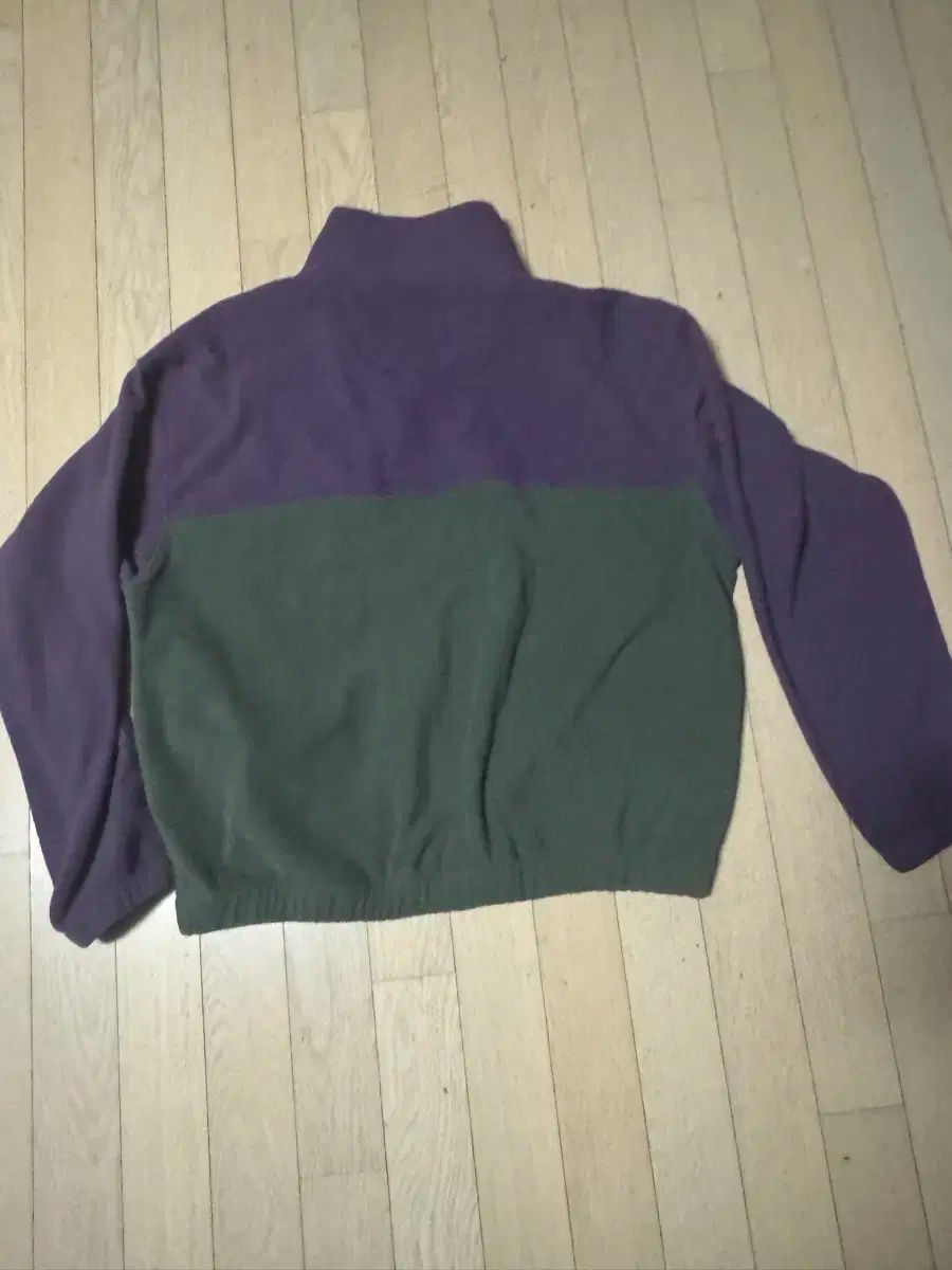 SCPFANTASY パープル カーキ シープスキン ハーフジップアップ