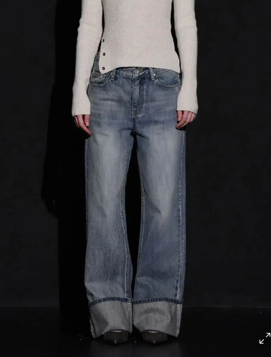 BOHEMSEO ボヘミアンソウル ワイド ロールアップ デニム パンツ m