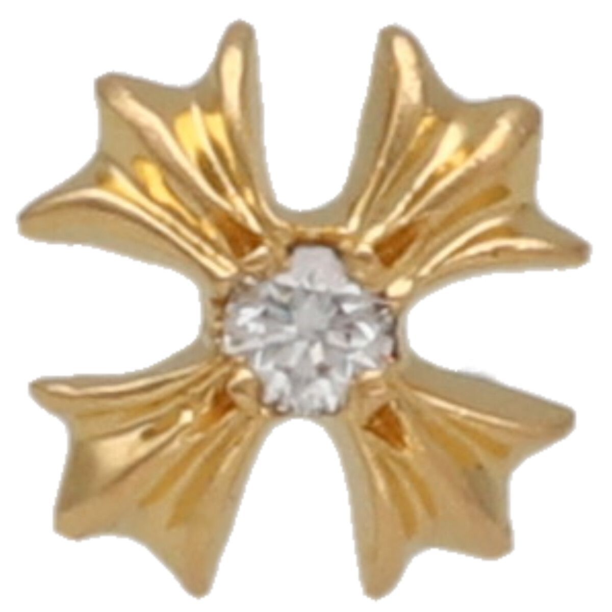 CHROME HEARTS クロムハーツ CHプラス スタッド ピアス 22K ゴールド ダイヤモンド イヤリング 25033443 RS