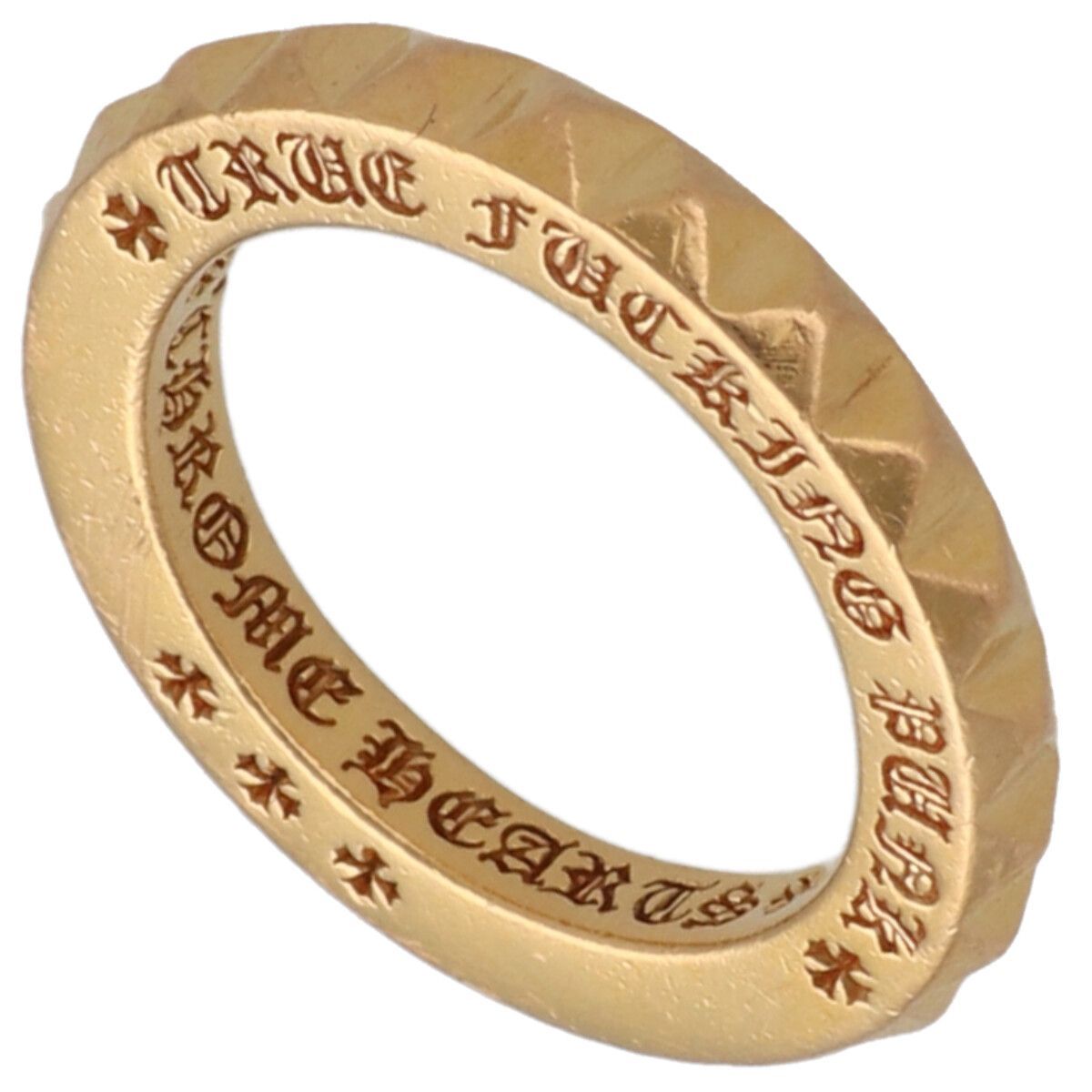 CHROME HEARTS クロムハーツ TFP ビッグパンク リング 9号 22K ゴールド 指輪 25033448 RS