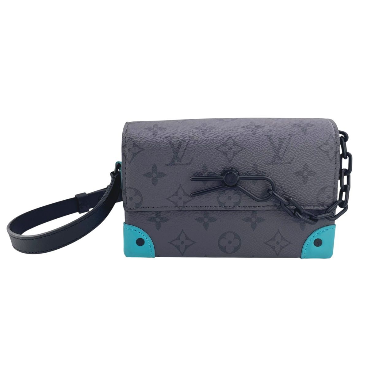 LOUIS VUITTON ルイ ヴィトン スティーマー ウエアラブル ウォレット M 11496 モノグラム･エクリプス リバース キャンバス グレー メンズ ショルダーバッグ RD