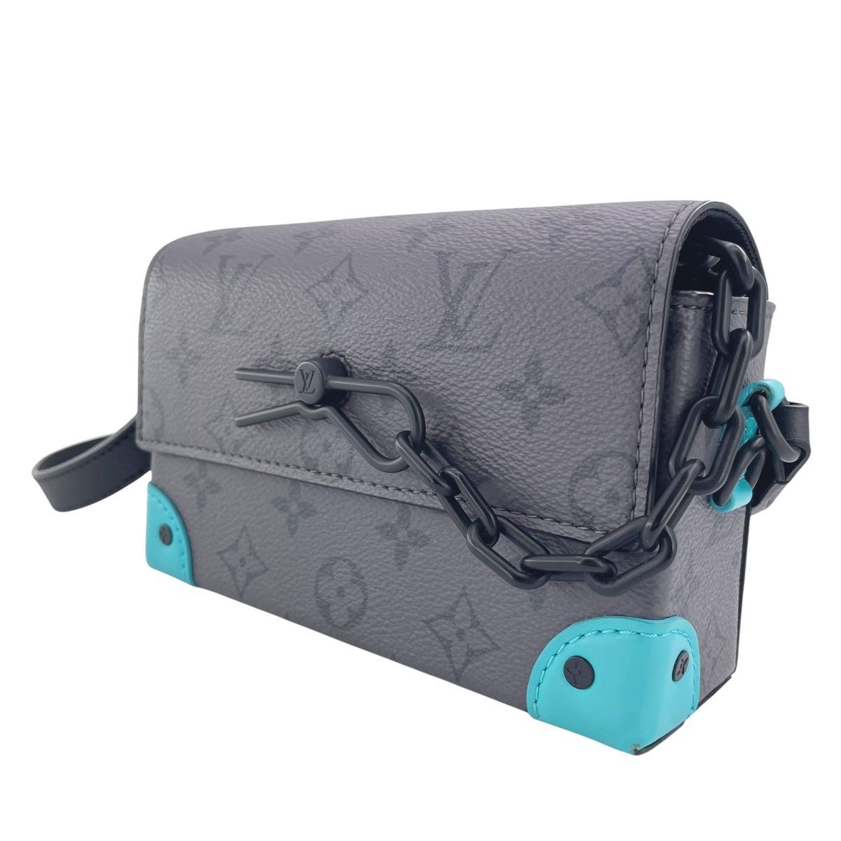 LOUIS VUITTON ルイ ヴィトン スティーマー ウエアラブル ウォレット M11496 モノグラム･エクリプス リバース キャンバス グレー メンズ ショルダーバッグ 25033460 RD