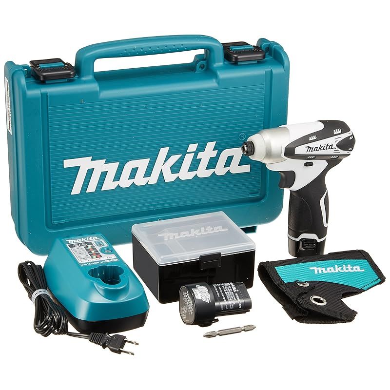 マキタ Makita 充電式インパクトドライバ 10.8V 1.3Ah 白 バッテリー2個付き TD090DWXW 1