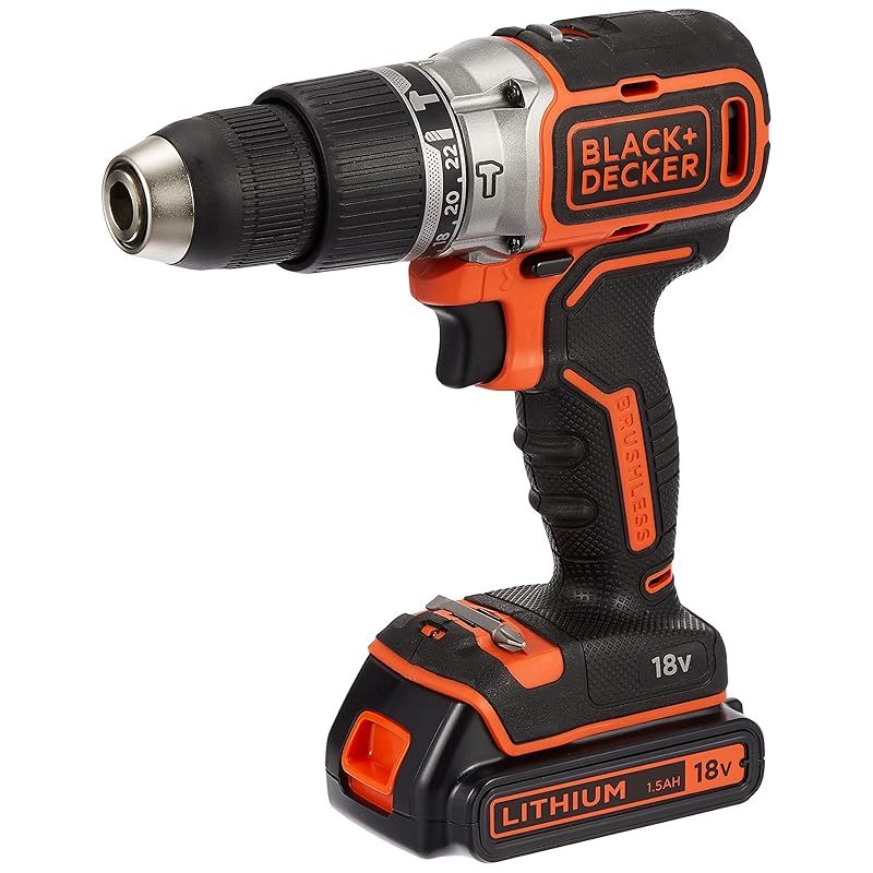 ブラックアンドデッカー 18V 振動 ドリルドライバー コードレス 穴あけ ネジ締め インパクトドライバー DIY BL188K2-JP 0