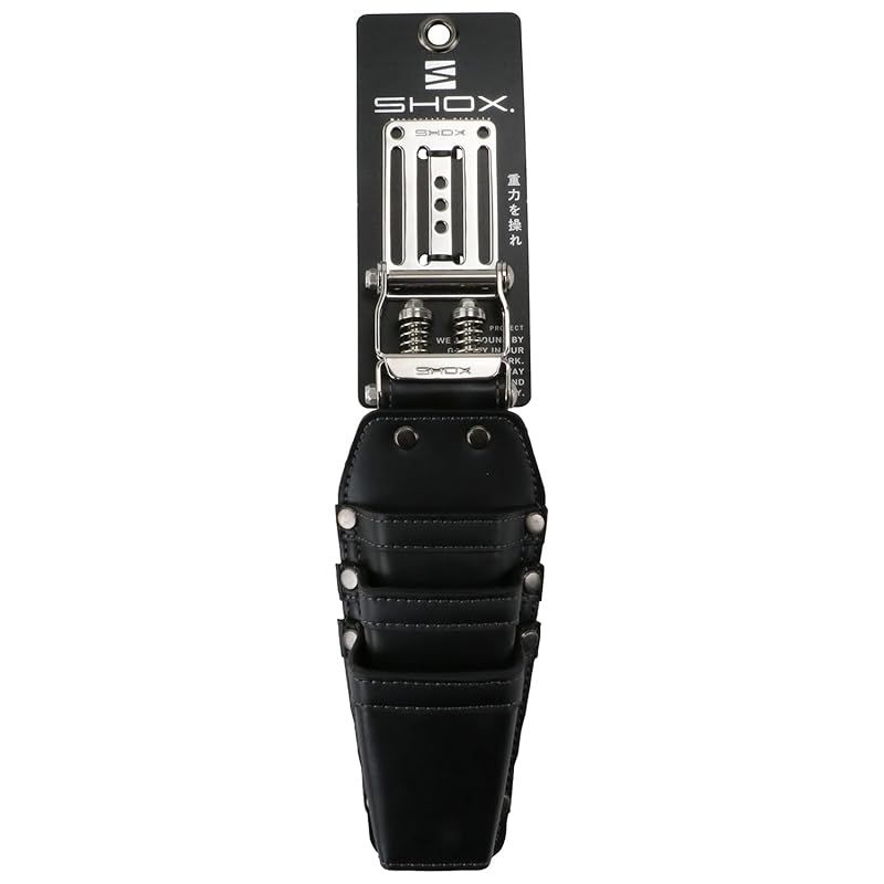 SHOX ショックス ツールケース 3段差し SHOX機構 衝撃吸収バネ で歩行時の振動軽減 高さ調整 牛革 ステンレスホルダー SHX-2 1 LLC-HASEGAWATOSO_COM