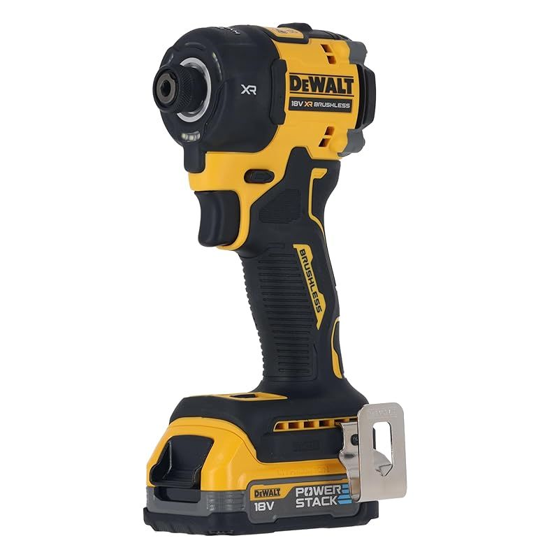 デウォルト DEWALT インパクトドライバー ブラシレス サイレント コードレス 電動工具 DIY用 18V 1.7Ah バッテリー 2個付 DCF870E2T 1