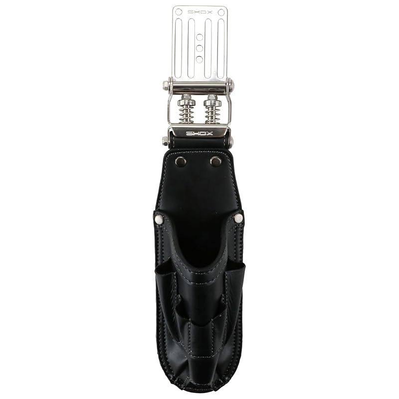 SHOX ショックス ペンインパクトドライバーケース SHOX機構 衝撃吸収バネ で歩行時の振動軽減 高さ調整 牛革 ステンレスホルダー SHX-22 1