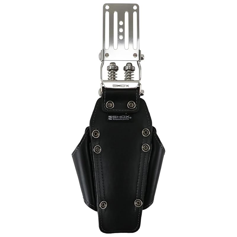 SHOX ショックス ツールケース 4丁差し SHOX機構 衝撃吸収バネ で歩行時の振動軽減 高さ調整 牛革 ステンレスホルダー SHX-3 1