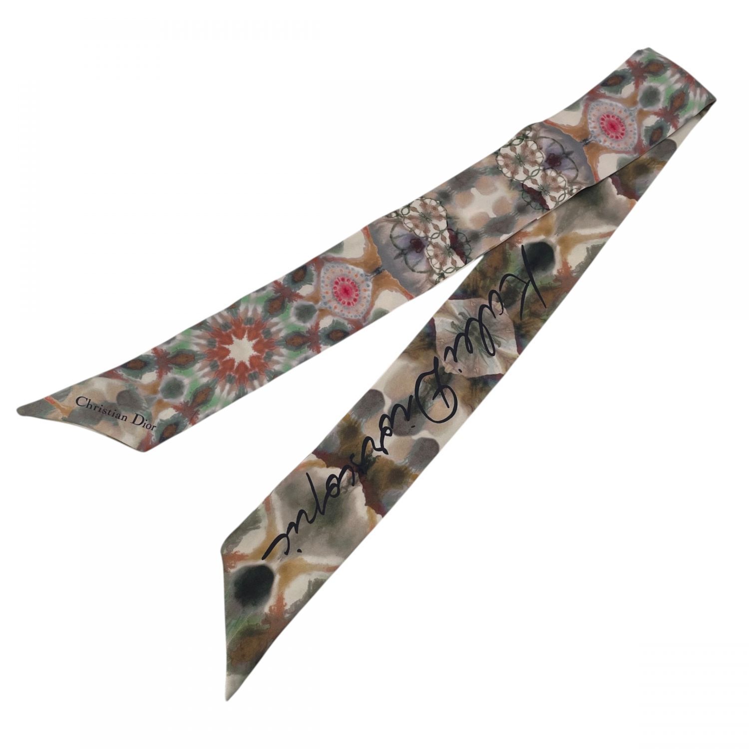 Christian Dior クリスチャン ディオール リボン ネクタイ スカーフ ミッツァ スカーフ タイダイ 24018360 YM