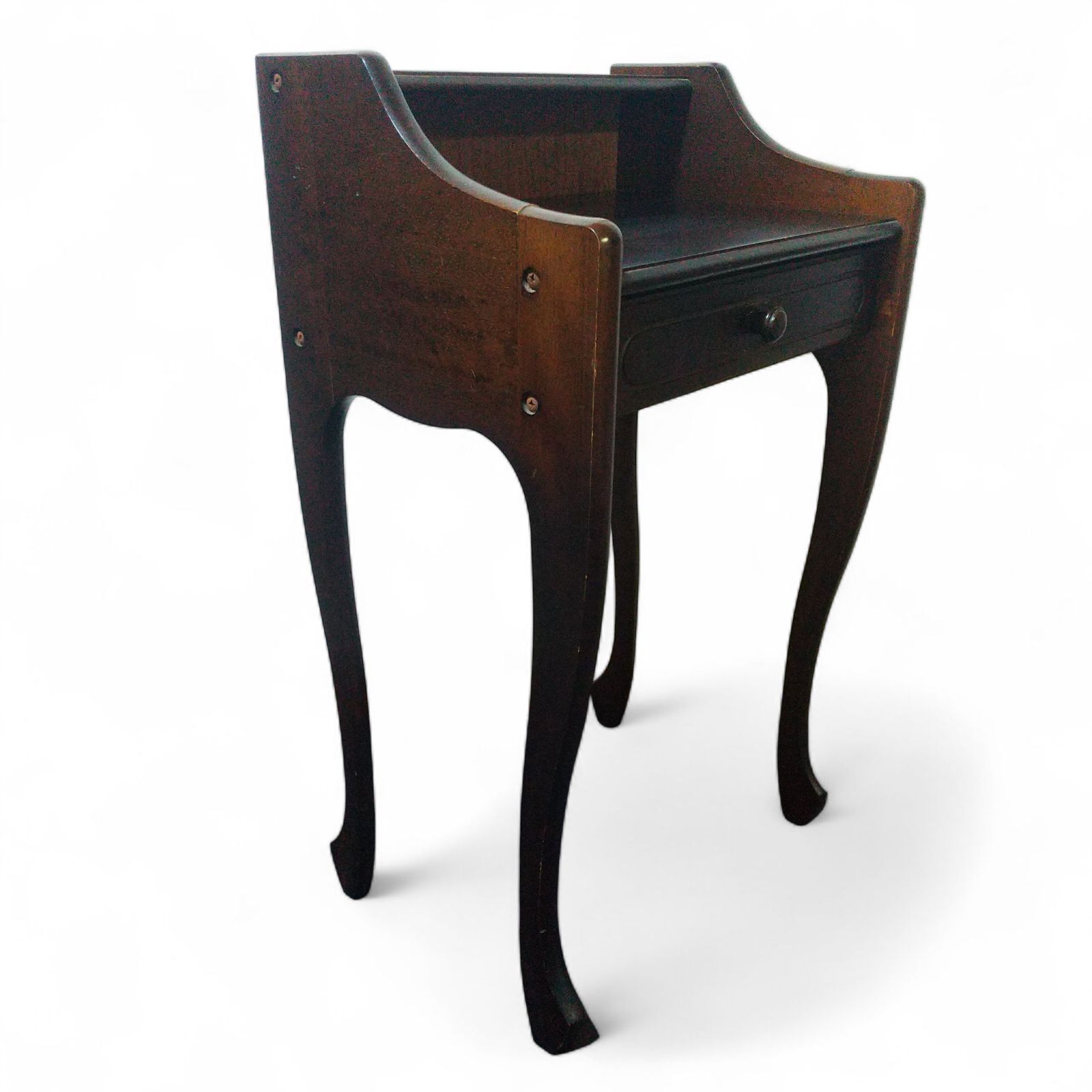 北海道 沖縄県は即 不可 アンティーク サイドテーブル 花台 電話台 木製 引き出し付きサイドテーブル 棚